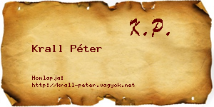 Krall Péter névjegykártya